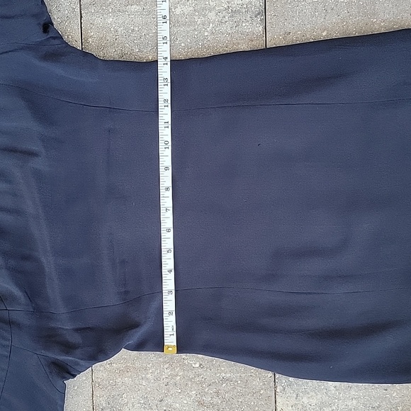 Rebecca Minkoff Silk Mini Dress Navy Blue Sz 2 - Picture 14 of 16